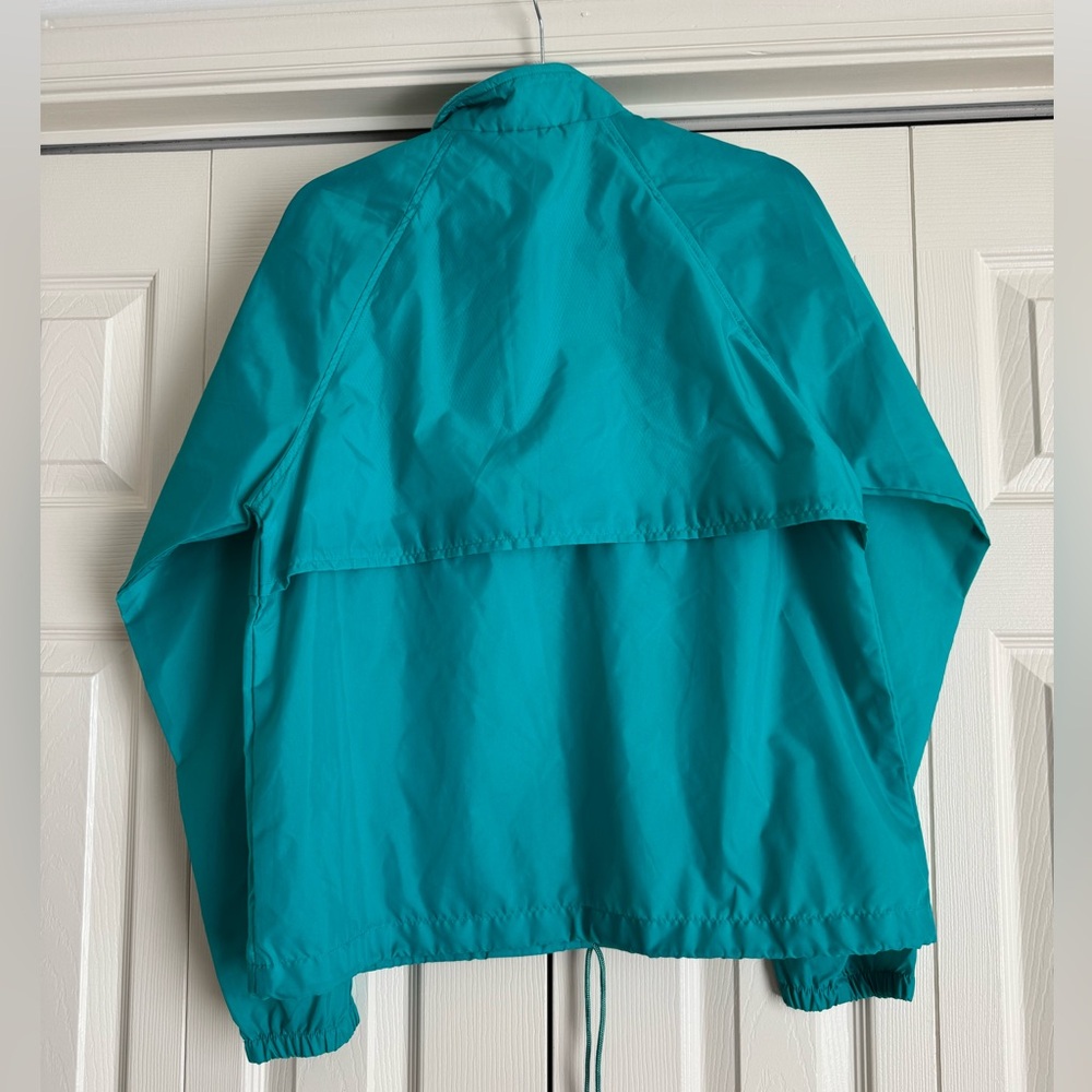 Vintage Lands' End Turquoise Windbreaker Jacket - Picture 2 of 6